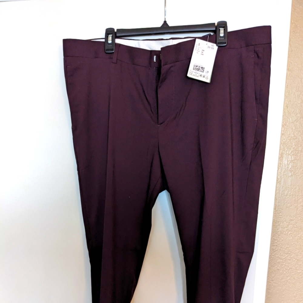 H&M mens slim fit dress pant sz 42R